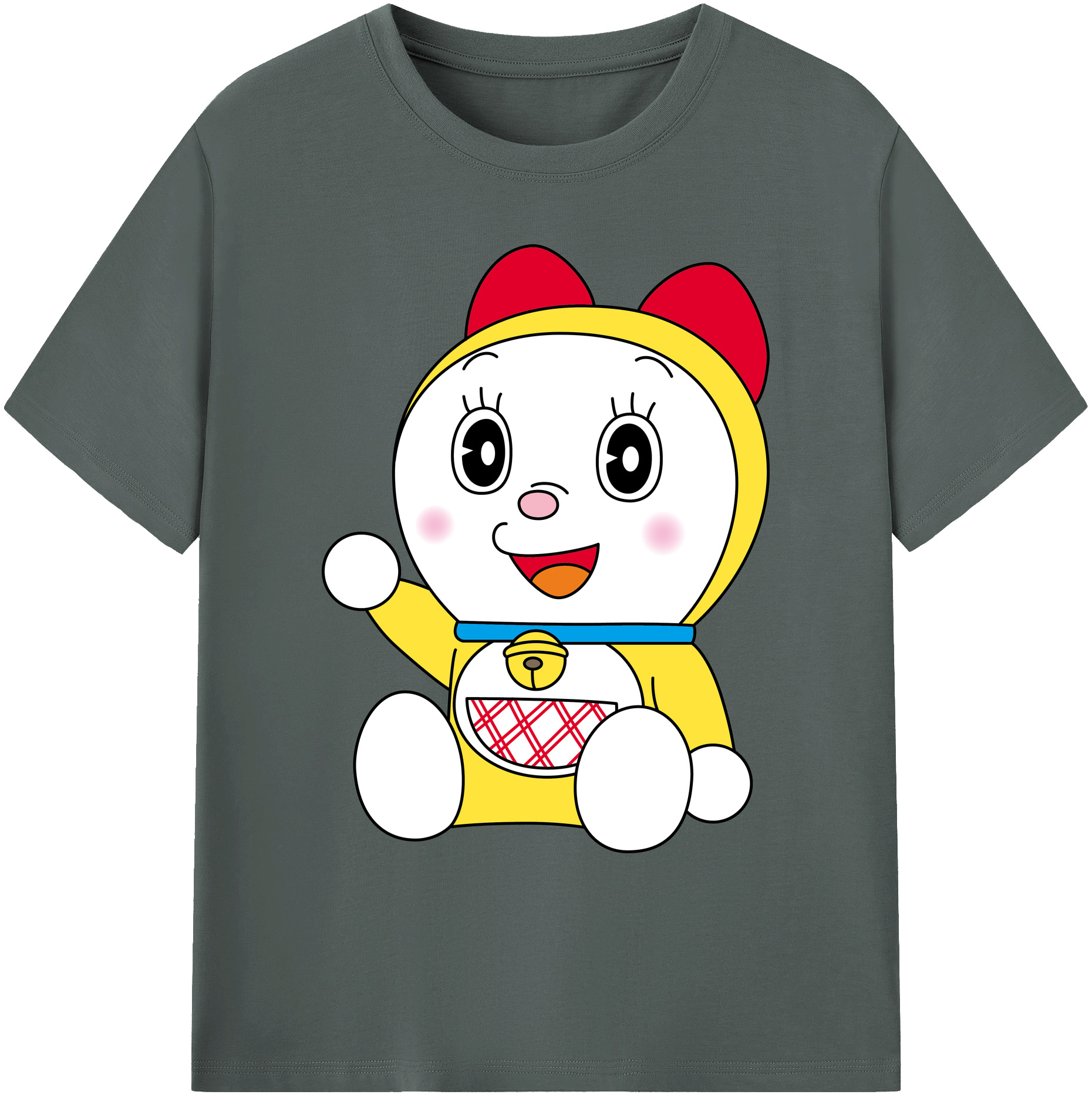 （画像用） ドラえもん ドラミ Doraemon Dorami 綿100％ メンズ半袖Tシャツ｜肌触りやわらか＆通気性